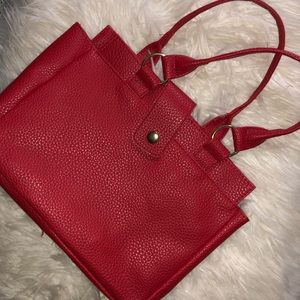 Red handbag